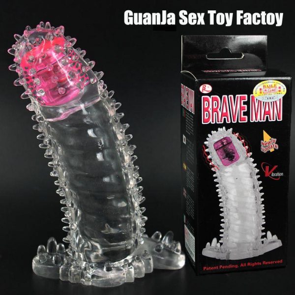 Brave Man Rabbit Extender Penis with dots