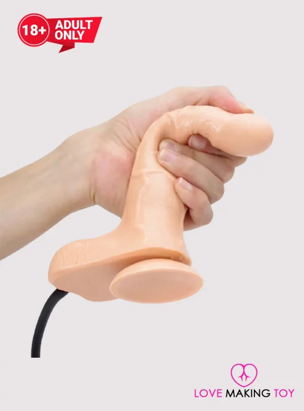 Inflatable Realistic Dildo With Hand Pump And Suction | Buy Dildo Toy Online