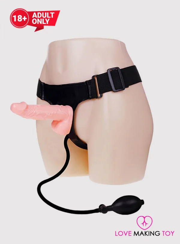Inflatable Lifelike Strap On Dildo With Balls | Buy Strapon Online