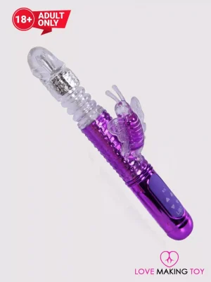 Butterfly Rabbit Vibrator Sex Toy With Rotation & Auto Thrusting | Vibrator For Women