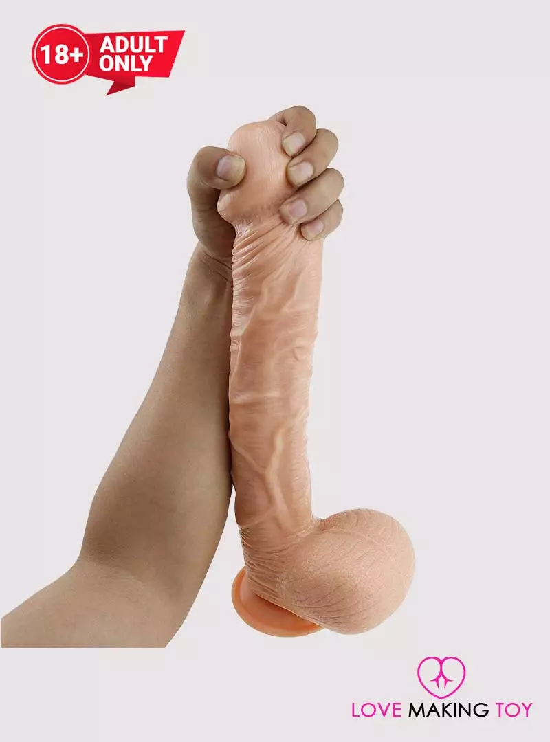 Life-like 8 Inch Dildo Toy With Balls and Suction Girl dildo in India Love Making