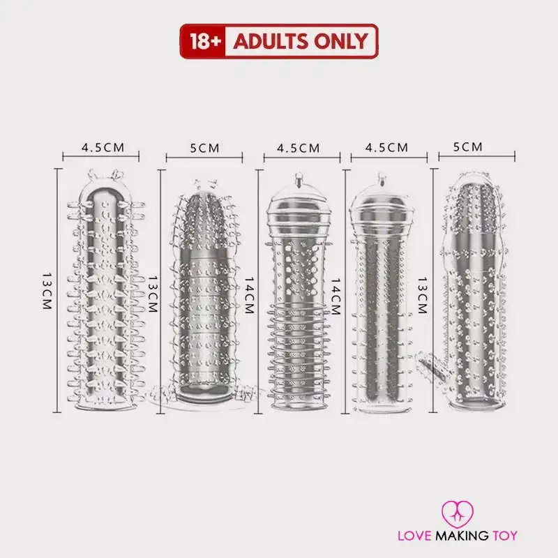Soft Silicone Dotted Crystal Condom for enhanced pleasure – crystal condom online shopping, crystal reusable condom, crystal condom online order, crystal silicone condom.