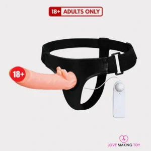 Hollow strap on dildo with vagina and vibration – strapon online in India