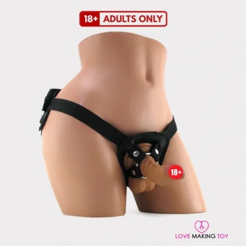 Real Skin All American Whoppers dong with universal harness – strap on dildo India