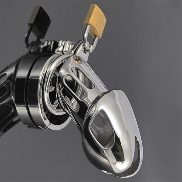 3 Size Metal Male Chastity Device Belt Cock Cages