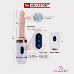 Cyclone Fire Remote Control Sex Machine with Advanced Automatic Dildo Function
