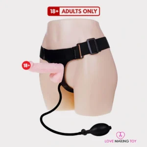 Inflatable Strap On Dildo with Balls – Lifelike Adjustable Strapon Inflatable strap on dildo with balls – lifelike adjustable strapon