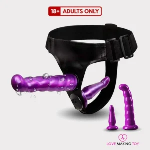 Double penetration strap on dildo – dual dong strap on toy for women