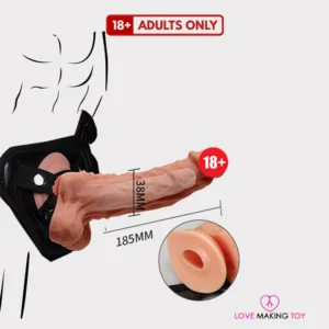 Mars realistic hollow strap on for men – adjustable dildo extension toy
