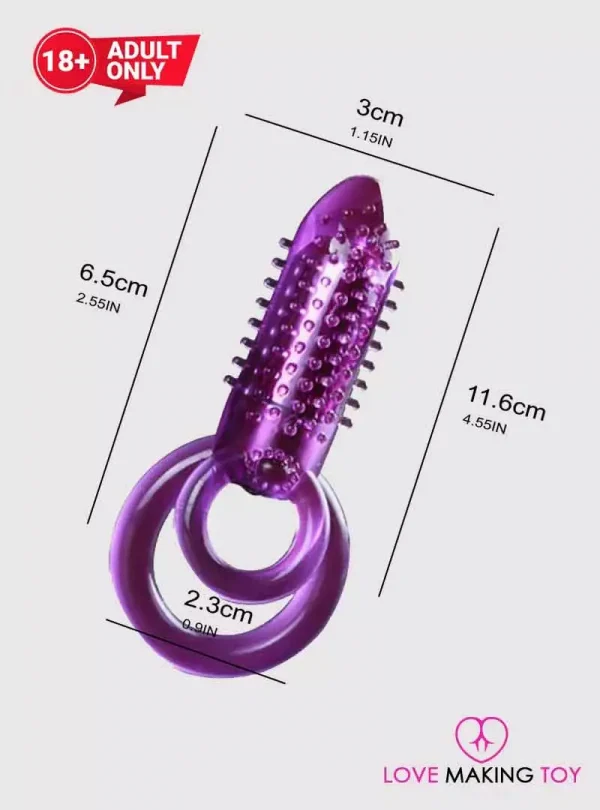 Dual Ring Vibrating Cock Rings-3-lovemakingtoy.com