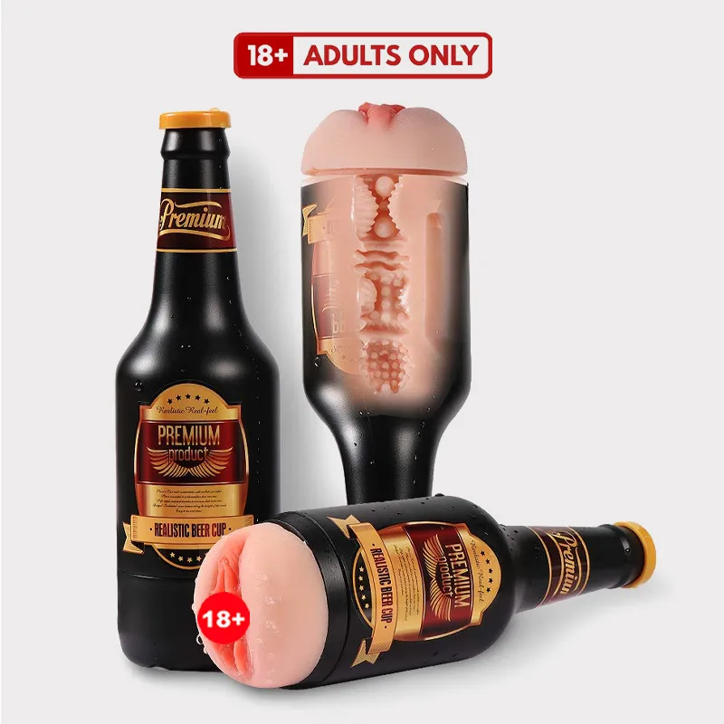 Beer Bottle Style Male Masturbation Toy – Compact Body-Safe Design