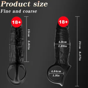Condom Sex Toy – Safe and Stimulating Black condom sex toy for penis enhancement and safe play