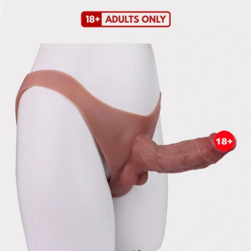 Realistic hollow strap on dildo with panty harness Hollow strap on dildo with wearable harness panties realistic