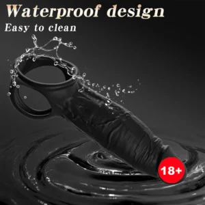 Penis Cover Sleeve – Extra Stimulation Black penis cover sleeve for enhanced sexual stimulation