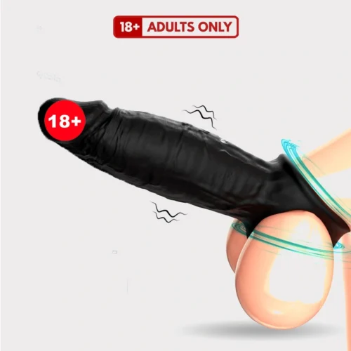 Remote control vibrating penis extender sleeve Vibrating penis extender sleeve with remote control